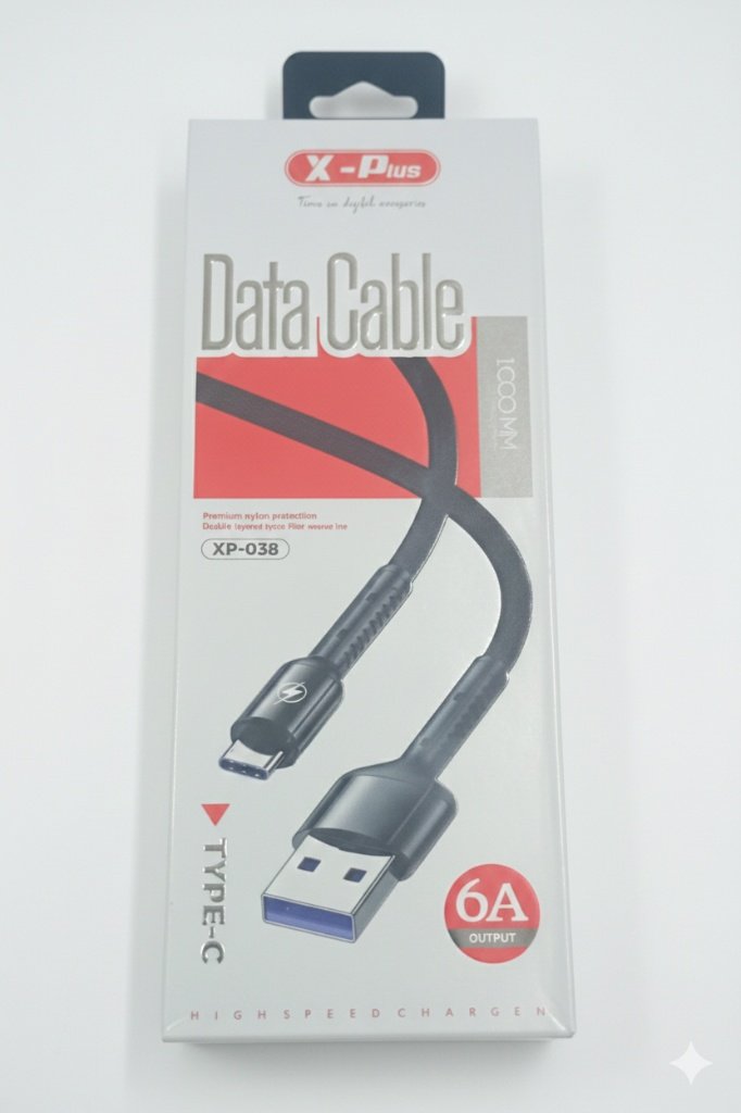 كابل شحن و نقل بيانات type-C  محمي و مدعم بطبقة قماشية و مخرج مدعم لمنع التلف