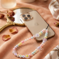 292zi4292zi4292z دلايات موبايل مطرزة بالزهور سلسلة مضادة للضياع للنساء والبنات،