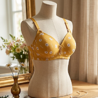 حمالة صدر نسائية راقية بنقشة "الأقحوان" - مزيج المثالي بين الراحة اليومية والأناقة العصرية