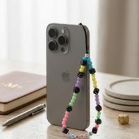 ozh5vlo تعليقة موبايل خفيفة الوزن بحبل قصير وسلسلة خرز وتصميم لطيف ومتين للنساء