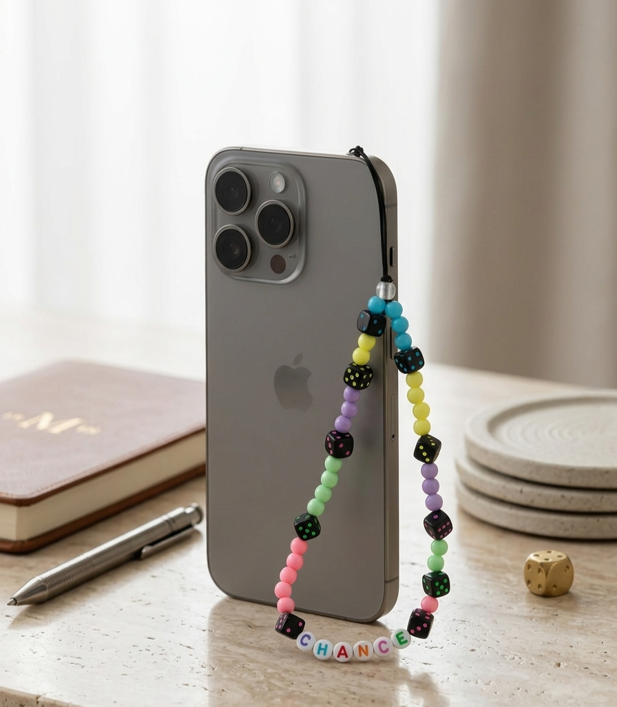 ozh5vlo تعليقة موبايل خفيفة الوزن بحبل قصير وسلسلة خرز وتصميم لطيف ومتين للنساء