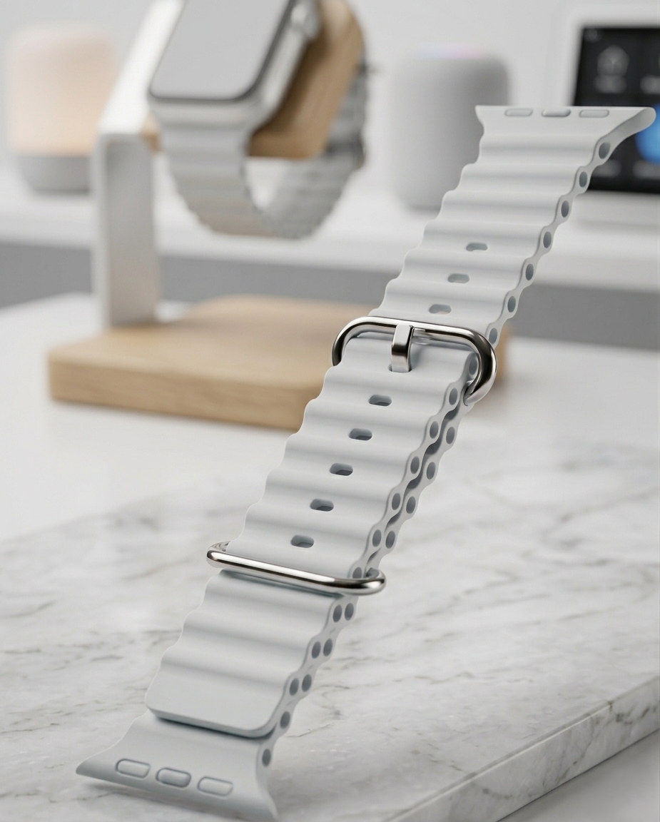 سوار ساعة ذكية رياضي من السيليكون لمقاسات 40 ملم/42 ملم/44 ملم/45 ملم/49 ملم