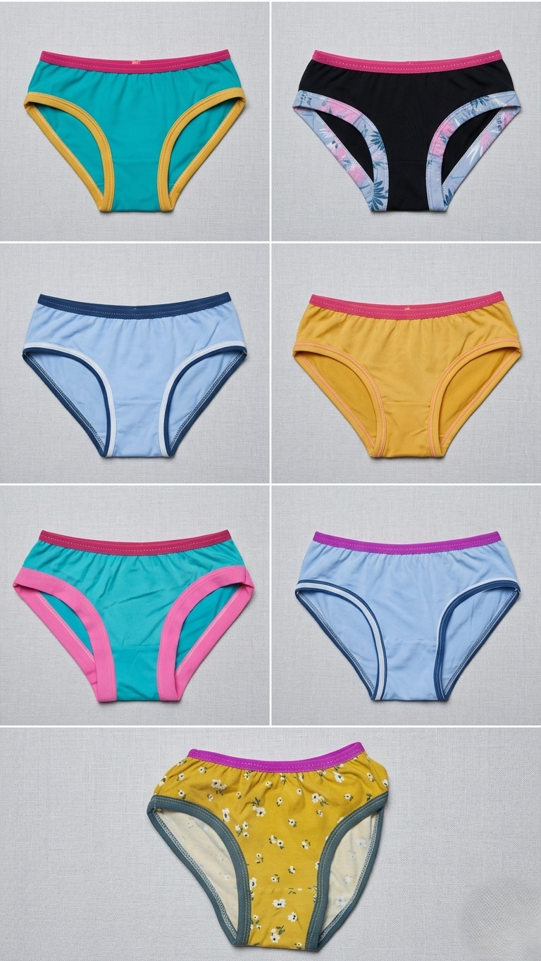 411 طقم بانتي داخلي ناعم جدا ومريح للأطفال، 4 قطع