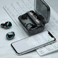 سماعة بلوتوث M10 مانعة للضوضاء - مقاومة للماء - تعمل على جميع الهواتف - داخل الاذن - لون اسود