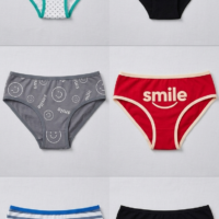 بانتي داخلي قصير من القطن للفتيات ، عبوة من 3 قطع