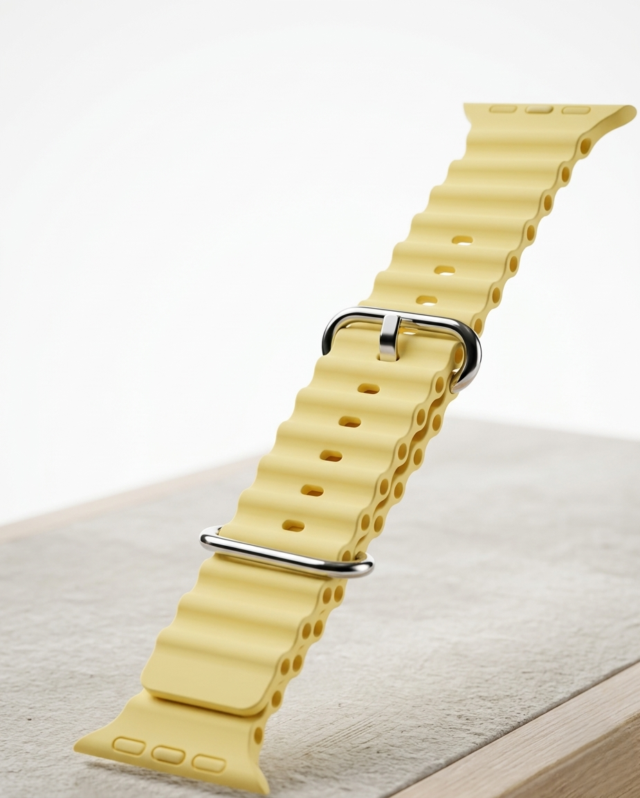 سوار رياضي سيليكون بنمط مموج سلسلة  مقاس 45 ملم 42 ملم 44 ملم 49 ملم