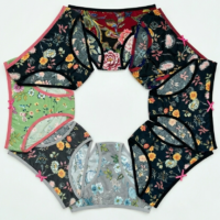 طقم بانتي متوسطة الخصر بنعومة فائقة – للبنات- مجموعة من 6 قطع