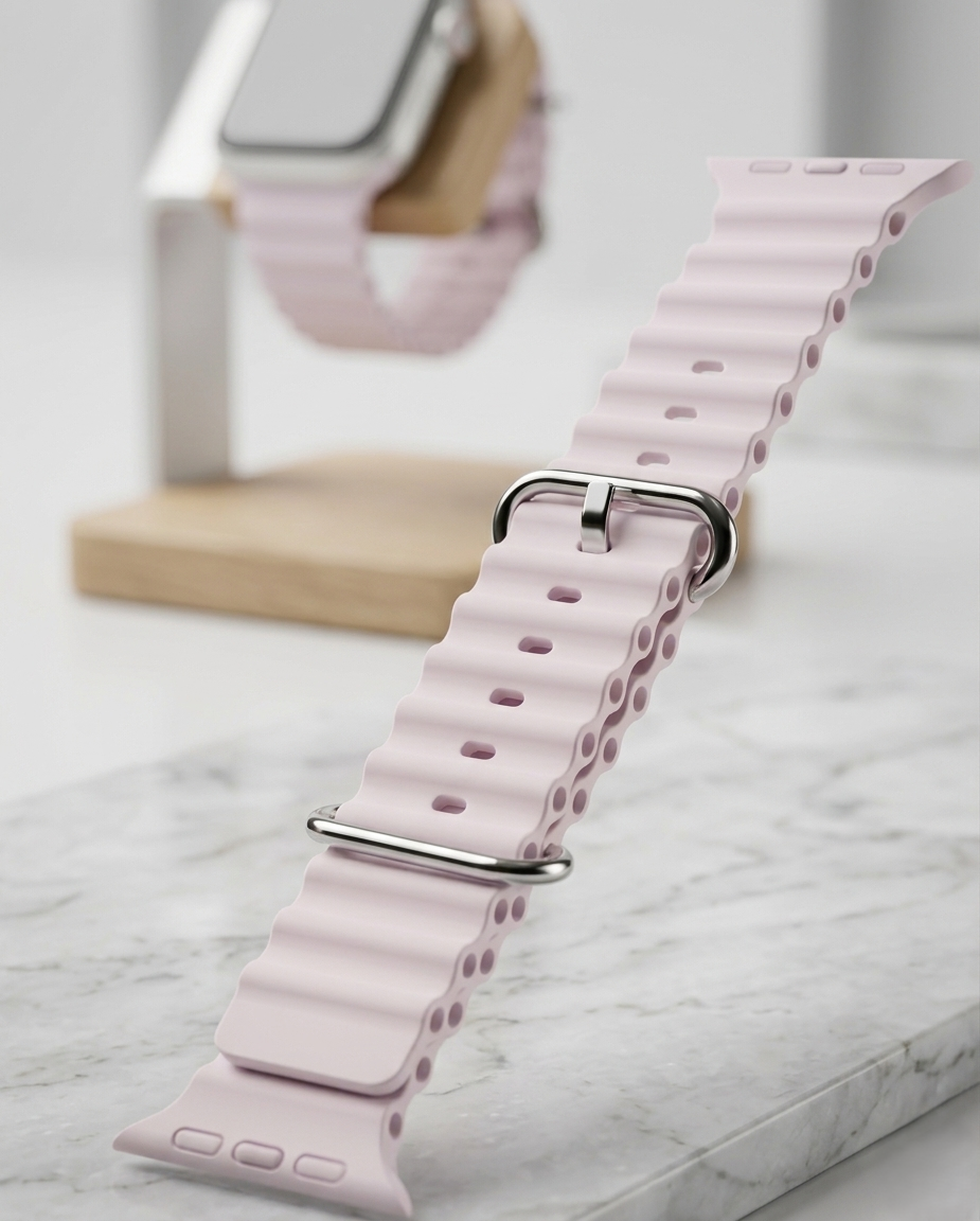 سوار ساعة ذكية رياضي من السيليكون لمقاسات 40 ملم/42 ملم/44 ملم/45 ملم/49 ملم