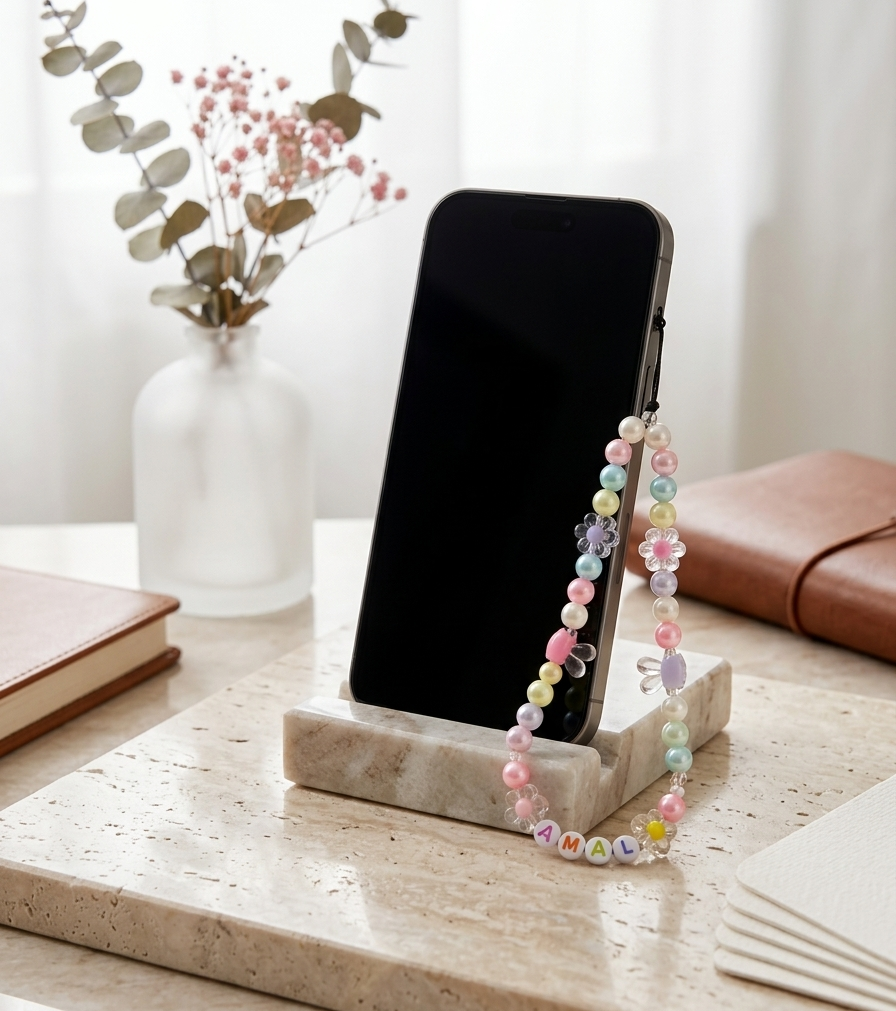 nnaai3nn دلايات موبايل مطرزة بالزهور سلسلة مضادة للضياع للنساء والبنات،
