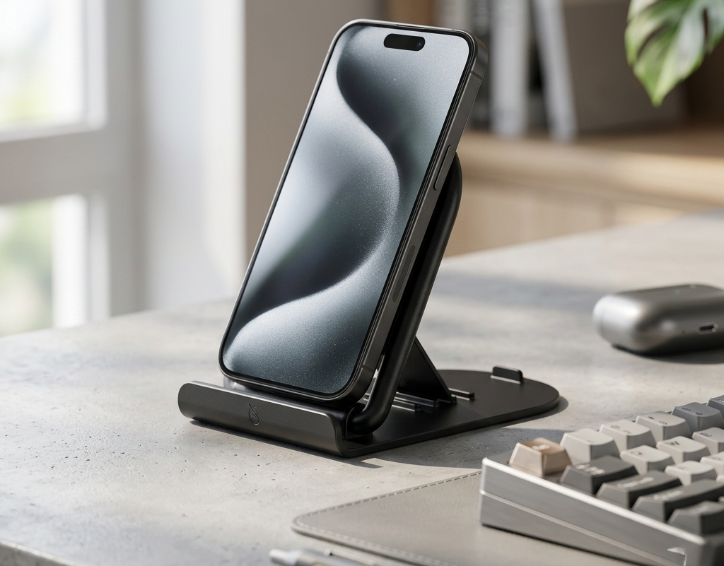 wv حامل موبايل بلاستيكي صغير من موبايل ماجيك مع زوايا متعددة قابلة للتعديل، عبوة من 1 الوان متنوعة لجميع الهواتف الذكية