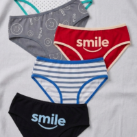 بانتي داخلي قصير من القطن للفتيات ، عبوة من 3 قطع