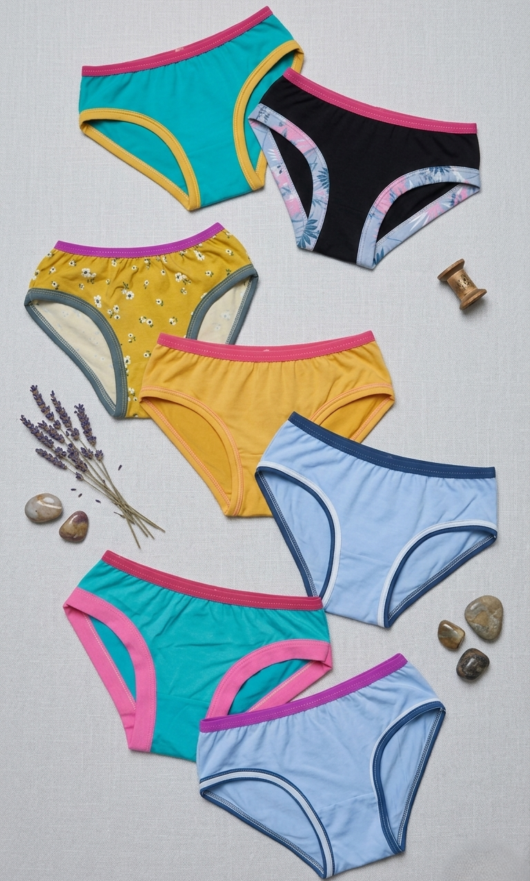 40 طقم بانتي داخلي ناعم جدا ومريح للأطفال، 4 قطع