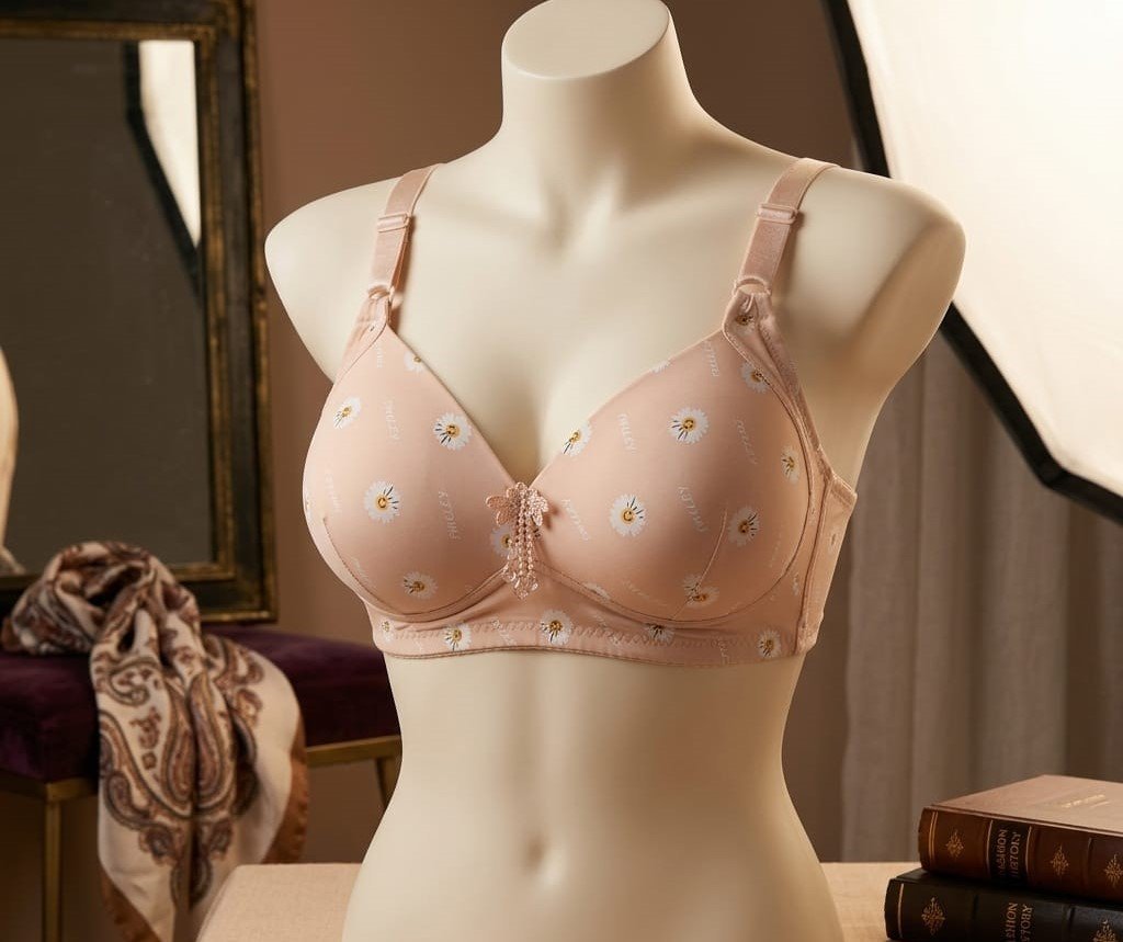 حمالة صدر نسائية راقية بنقشة "الأقحوان" - مزيج المثالي بين الراحة اليومية والأناقة العصرية