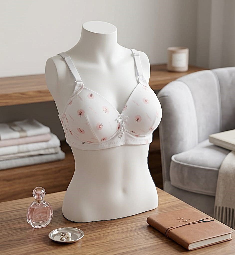 حمالة صدر نسائية راقية بنقشة "الأقحوان" - مزيج المثالي بين الراحة اليومية والأناقة العصرية